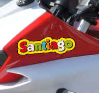 Sticker texto personalizável Valentino Rossi