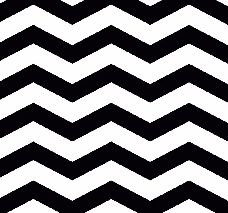 Estore de rolo para cozinha padrão chevron branco e preto - TenStickers