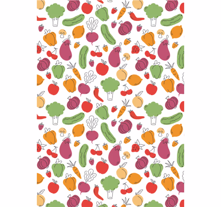 Estore de rolo para cozinha frutas e vegetais - TenStickers