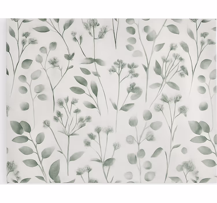 Estore de rolo para cozinha folhas elegantes de aquarela - TenStickers