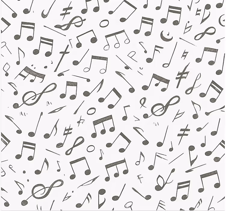 Estore de rolo juvenil padrão de notas musicais - TenStickers