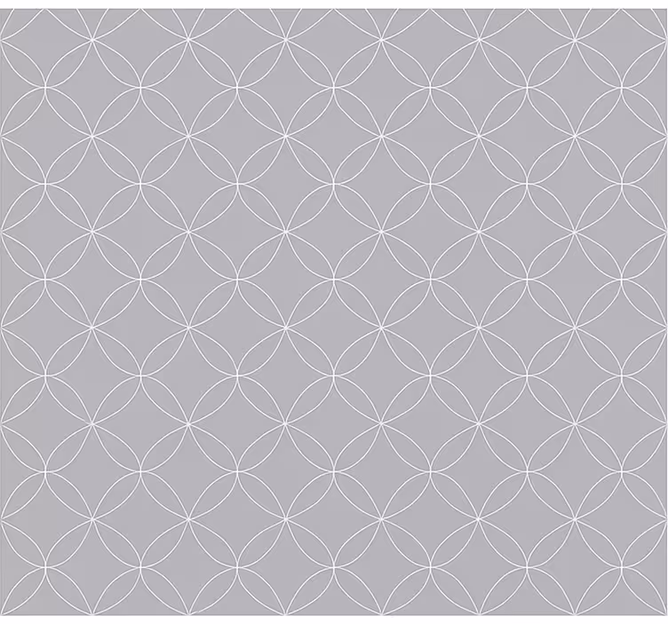 Estore de rolo nórdico flores geométricas cinzas - TenStickers