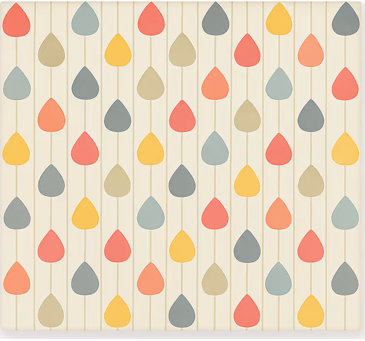 Estore de rolo nórdico gotas coloridas em cascata - TenStickers