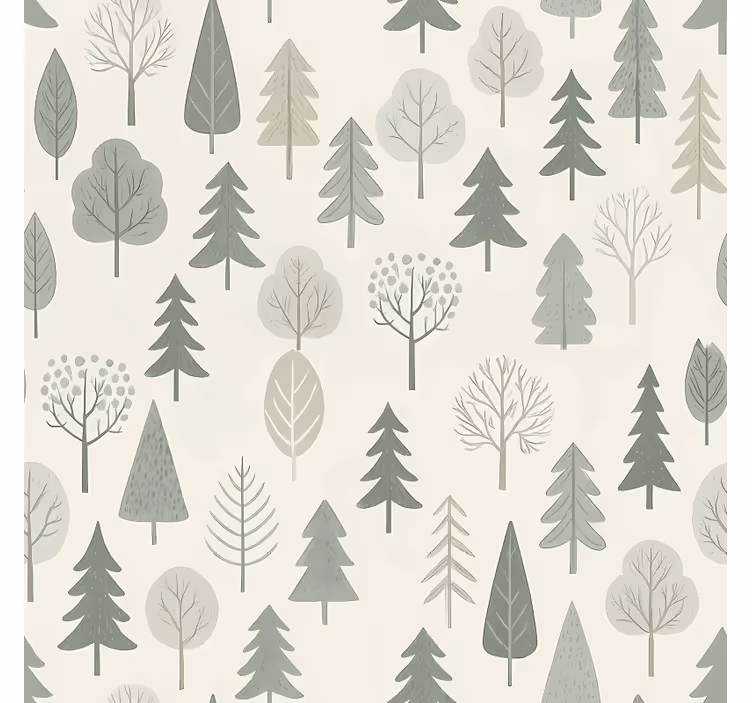 Estore de rolo nórdico floresta escandinava relaxante - TenStickers