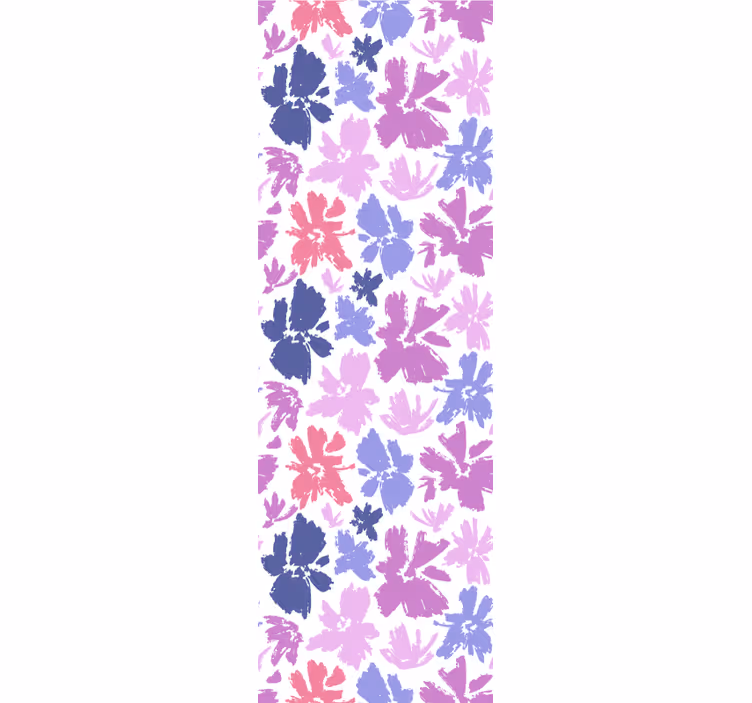 Estore de rolo sala de jantar exibição floral roxa - TenStickers