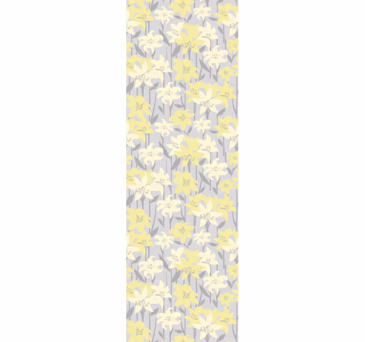 Estore de rolo sala de jantar flores amarelas florais - TenStickers