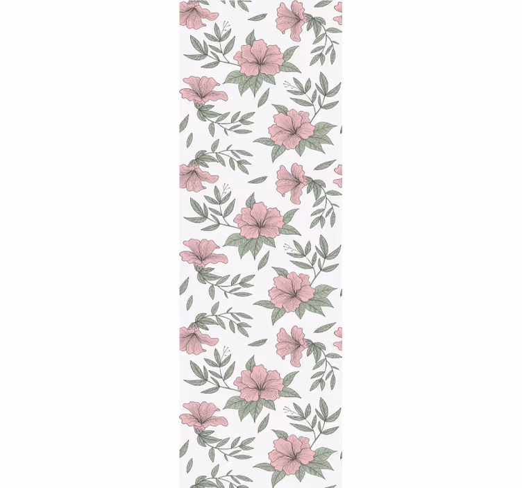 Estore de rolo sala de jantar motivo floral rosa - TenStickers