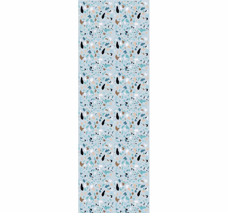 Estore de rolo sala de jantar efeito terrazzo azul claro - TenStickers