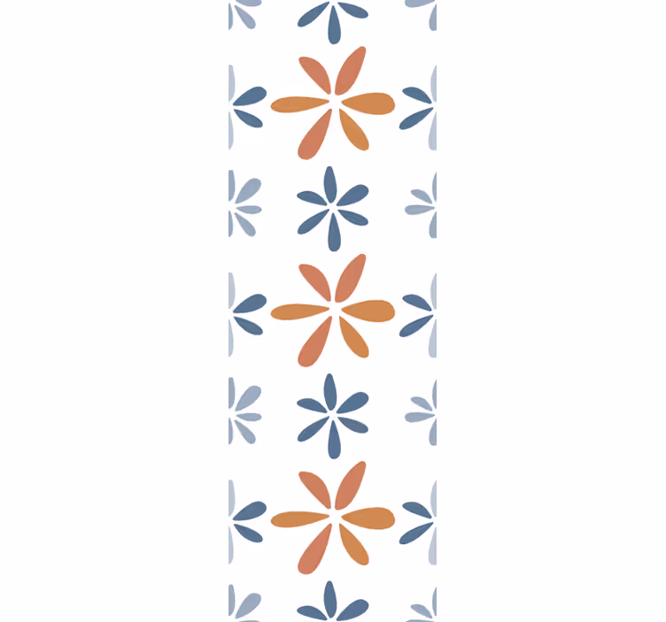 Estore de rolo sala de jantar padrões geométricos florais - TenStickers