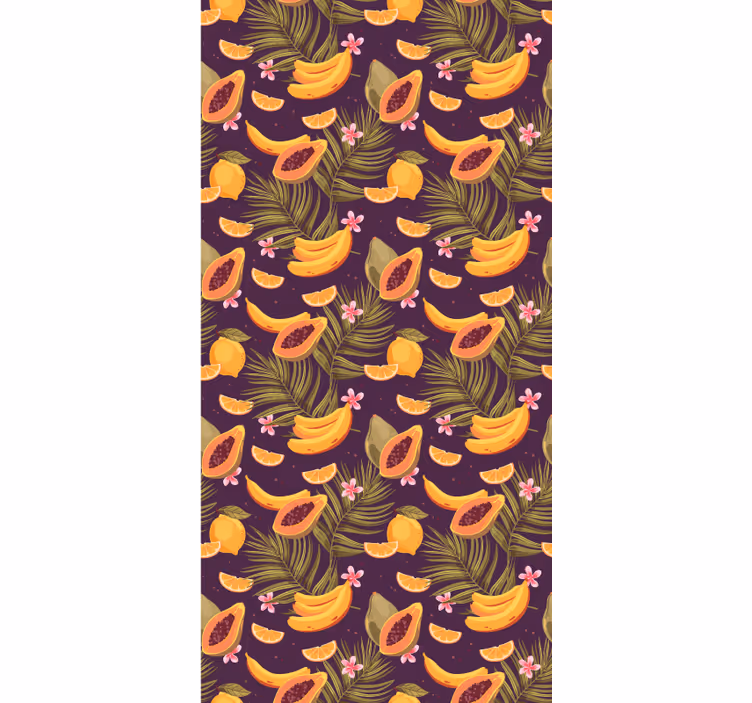 Estore de rolo sala de jantar estampa de frutas tropicais - TenStickers