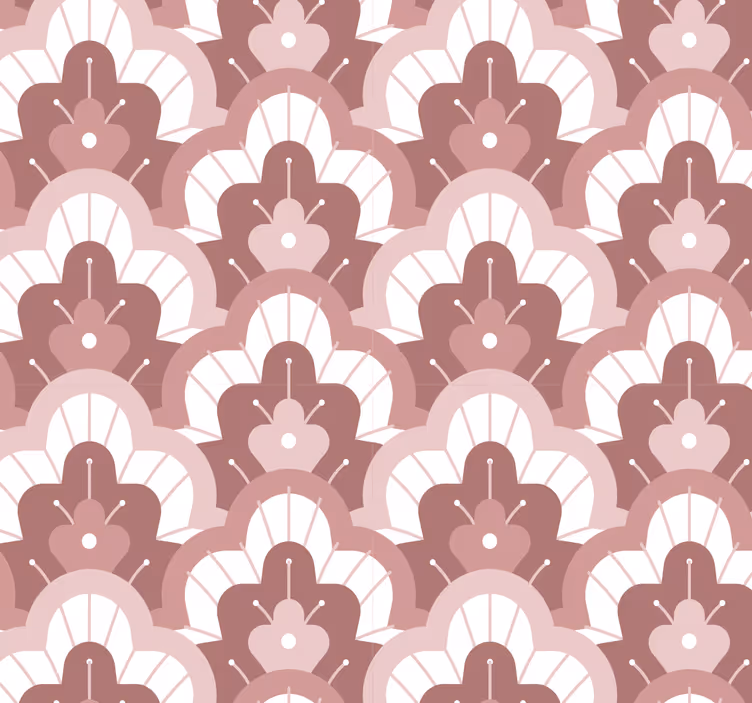 Estore de rolo sala de jantar papel de parede vintage rosa - TenStickers