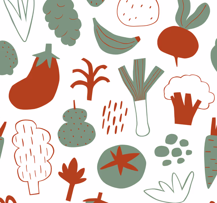 Estore de rolo para cozinha legumes coloridos - TenStickers