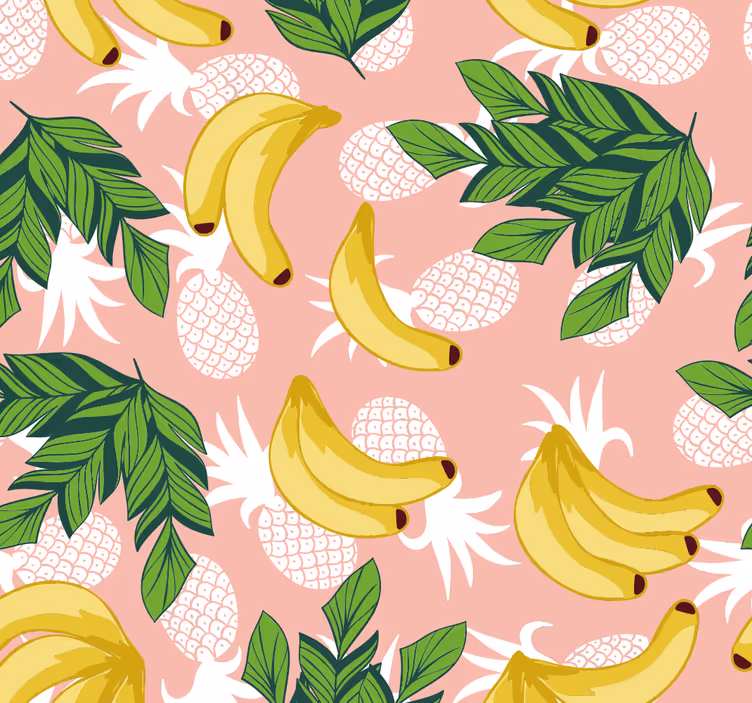 Estore de rolo para cozinha folhagem de frutas tropicais - TenStickers