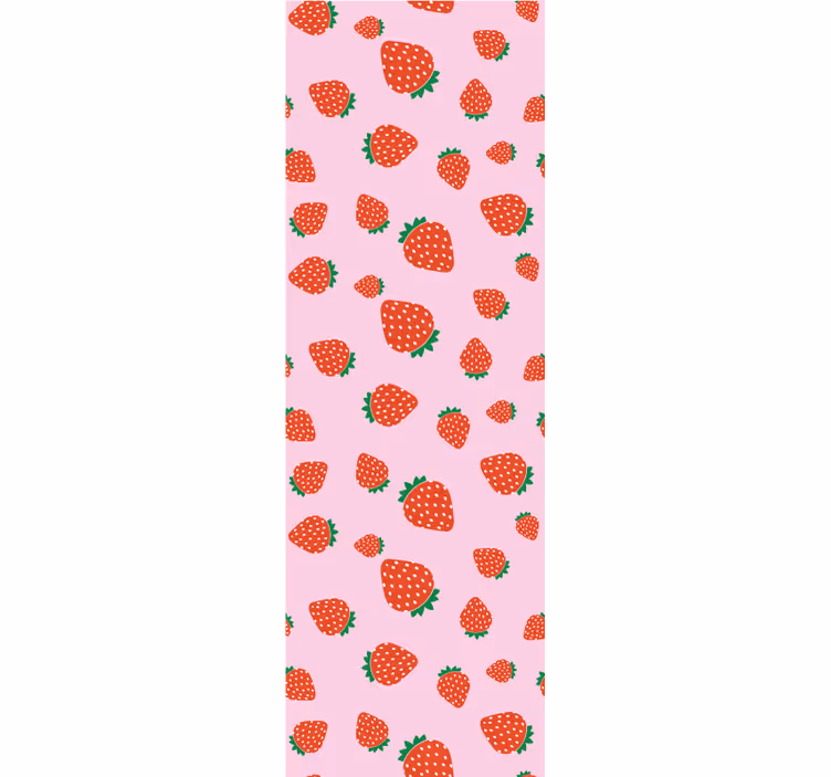 Estore de rolo para cozinha padrão de morango doce - TenStickers