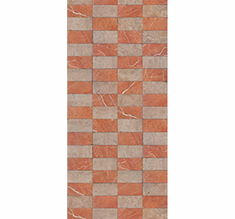 Estore de rolo para cozinha azulejos geométricos bege - TenStickers