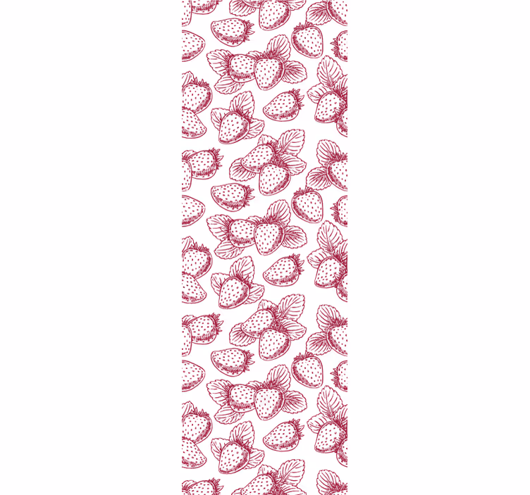 Estore de rolo para cozinha desenhos de morango - TenStickers