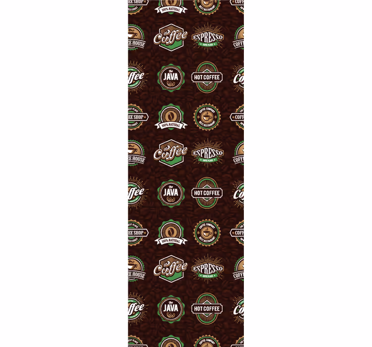 Estore de rolo para cozinha padrão de emblema de café - TenStickers