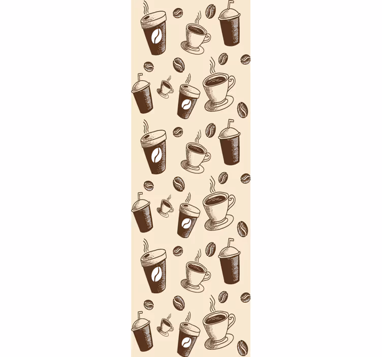 Estore de rolo para cozinha com estampa de café - TenStickers