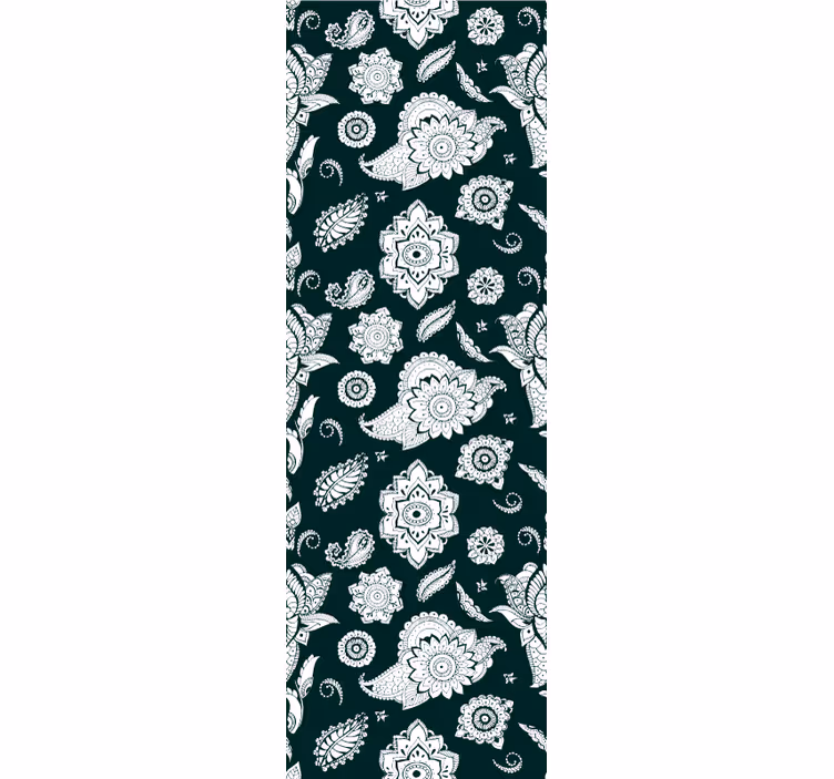 Estore de rolo para cozinha com motivo de azulejo floral - TenStickers