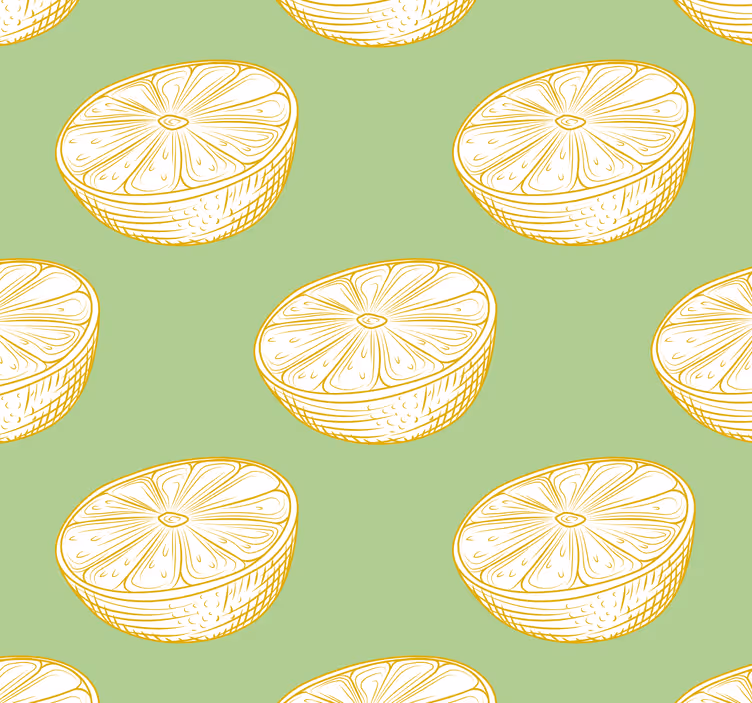 Estore de rolo para cozinha padrão cítrico ornamental - TenStickers