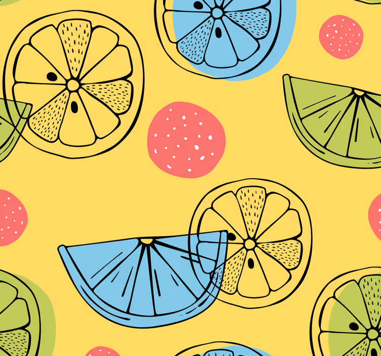 Estore de rolo para cozinha padrão de fatias de cítricos - TenStickers