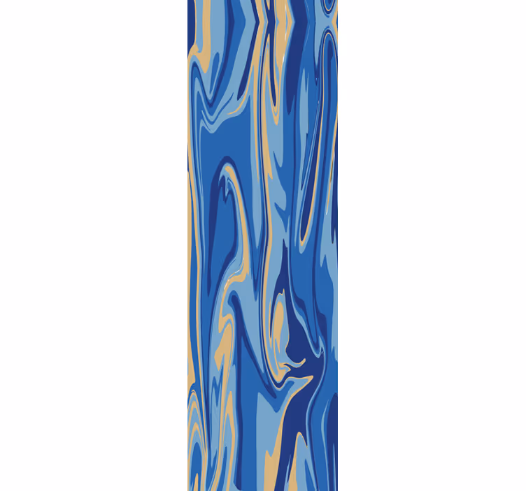 Estore de rolo para cozinha mármore azul dourado - TenStickers