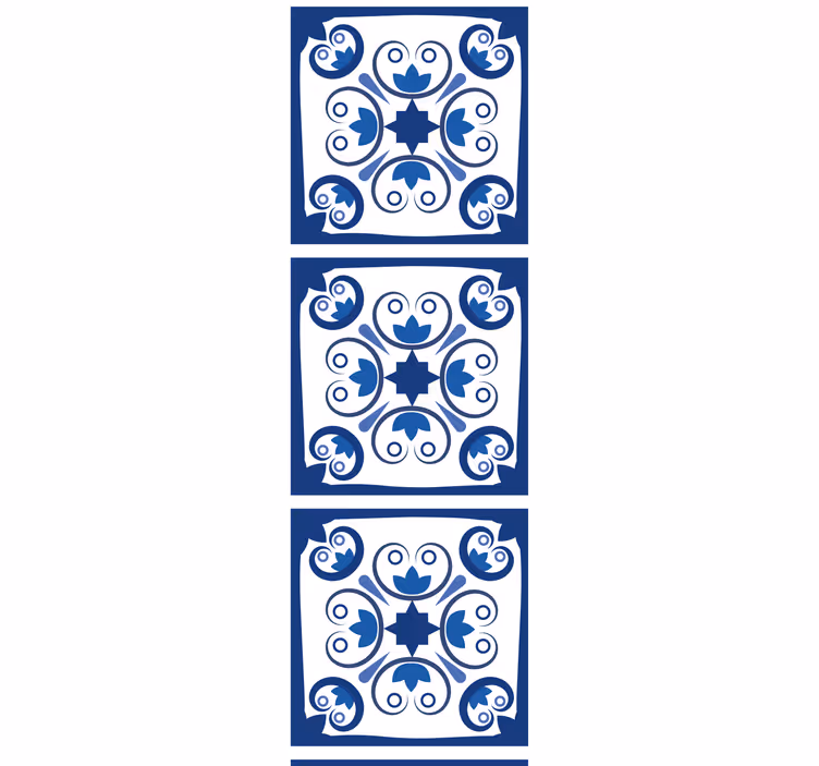 Estore de rolo para cozinha azulejo português azul típico - TenStickers