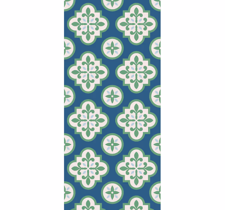Estore de rolo para cozinha azulejo trevo verde - TenStickers