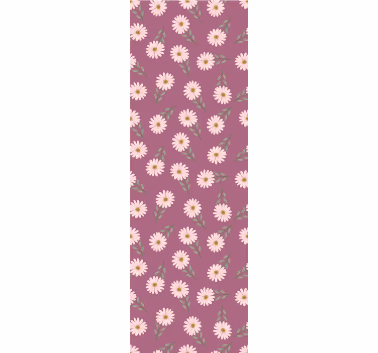 Estore de rolo para cozinha padrão margaridas rosas - TenStickers