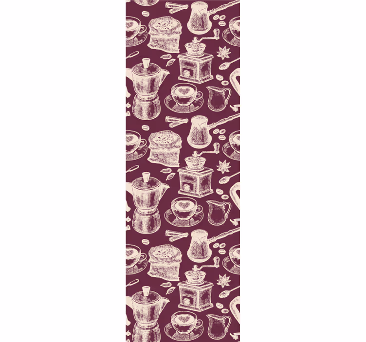 Estore de rolo para cozinha com estampa de café - TenStickers