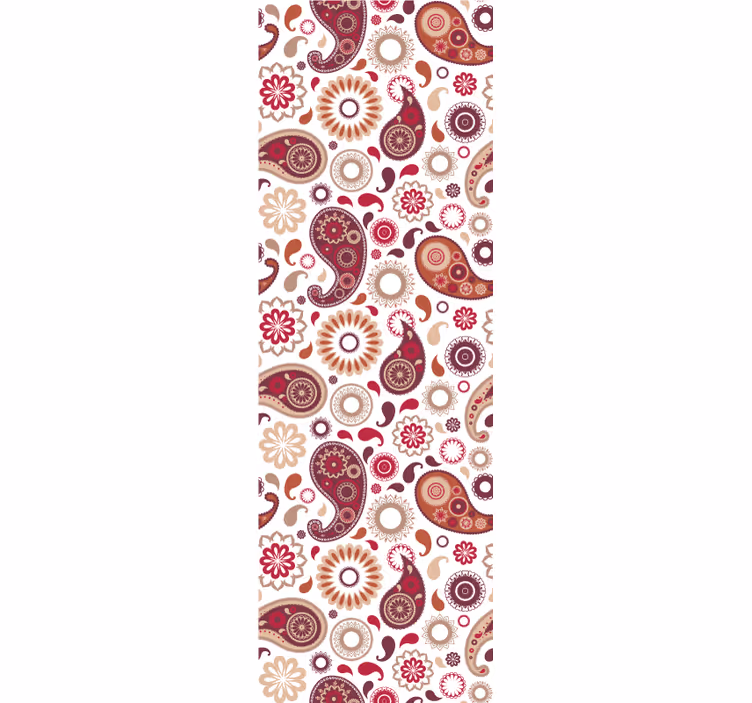 Estore de rolo para cozinha motivo paisley branco - TenStickers