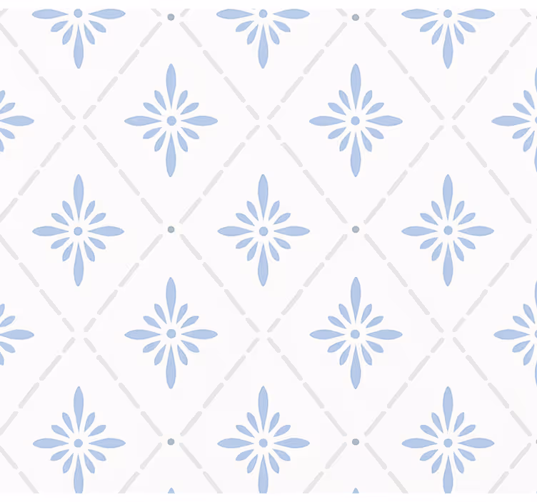 Estore de rolo para cozinha azulejos losangos azuis - TenStickers