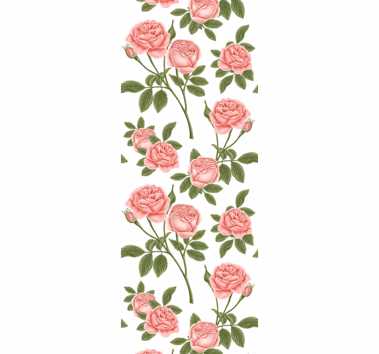 Estore de rolo para cozinha estampas de rosas - TenStickers