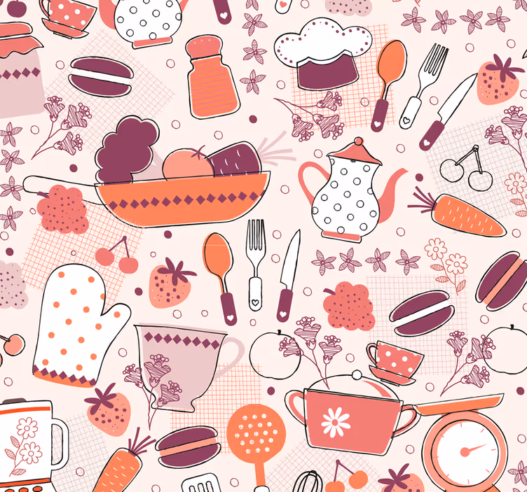 Estore de rolo para cozinha em forma de coração - TenStickers