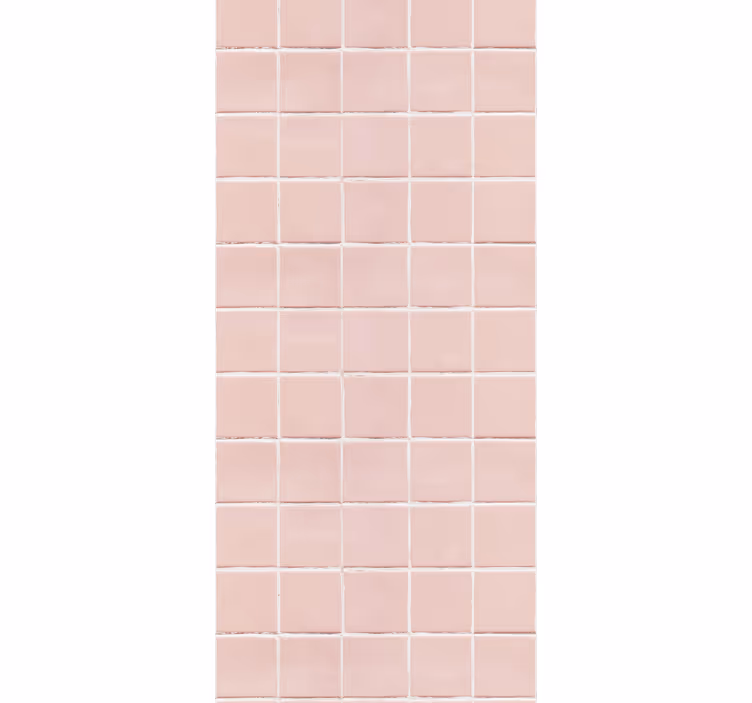 Estore de rolo para cozinha azulejos rosa claro - TenStickers