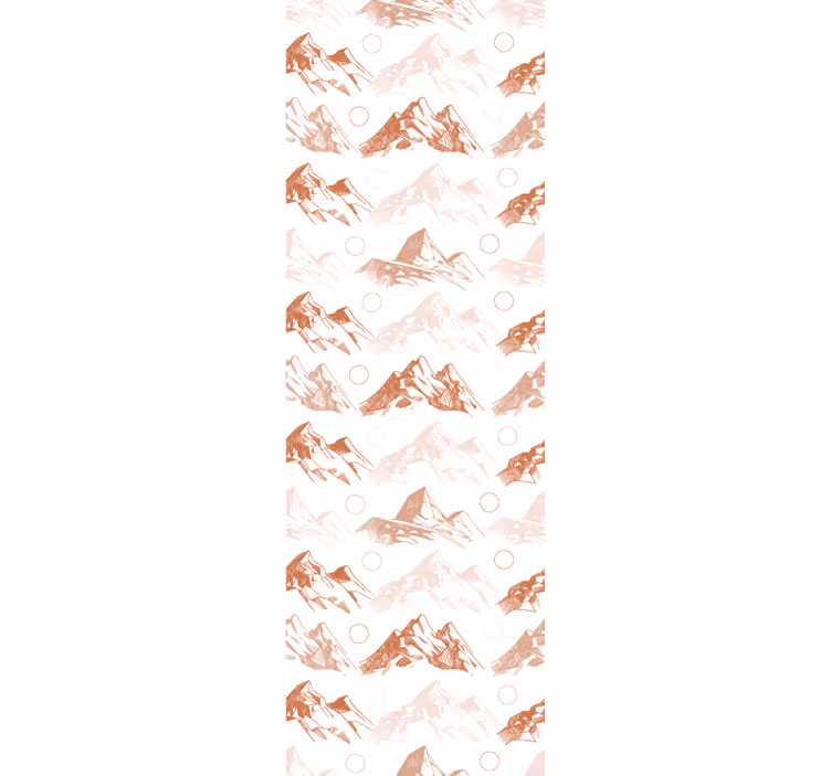 Estore de rolo sala de jantar padrão montanhas terracota - TenStickers