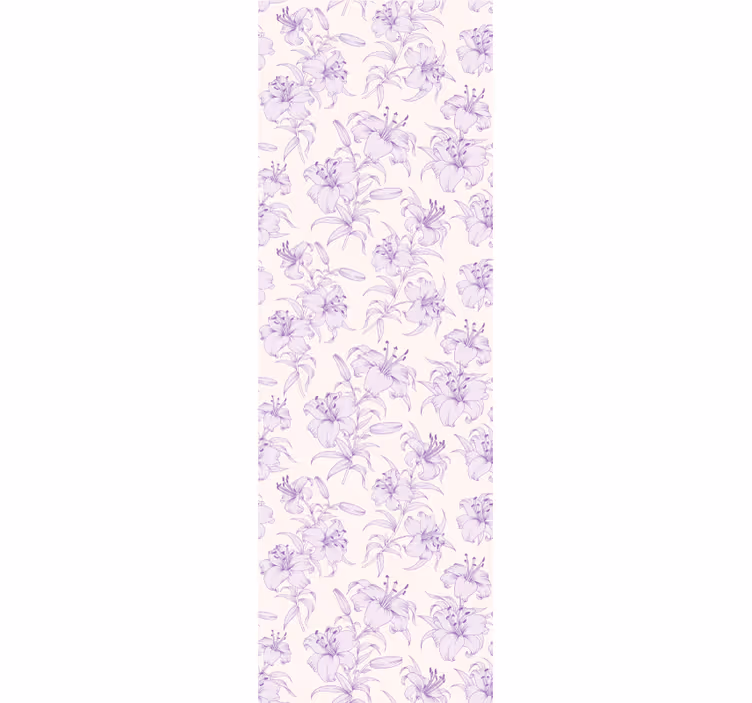 Estore de rolo sala de jantar design de lírios em flor - TenStickers