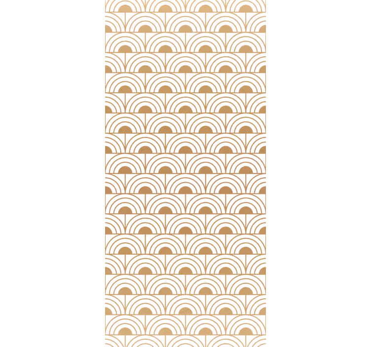 Estore de rolo sala de jantar padrão decorativo arco dourado - TenStickers