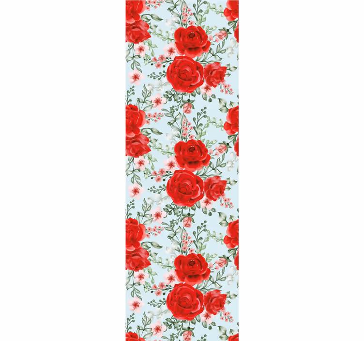 Estore de rolo sala de jantar estilo flores grandmillenial - TenStickers