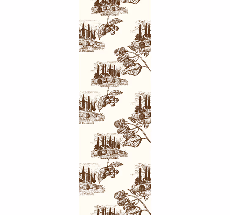 Estore de rolo sala de jantar padrão campestre francês - TenStickers