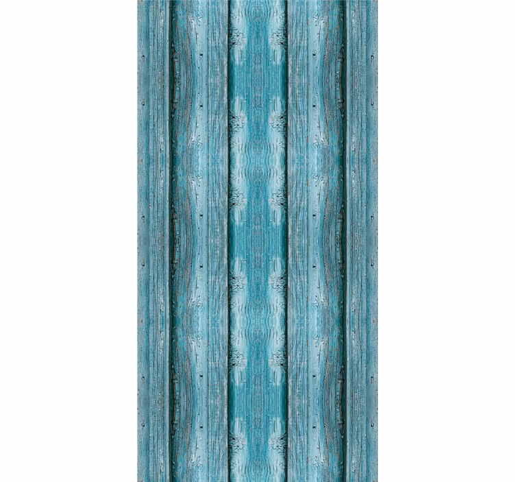 Estore de rolo sala de jantar efeito textura madeira azul - TenStickers