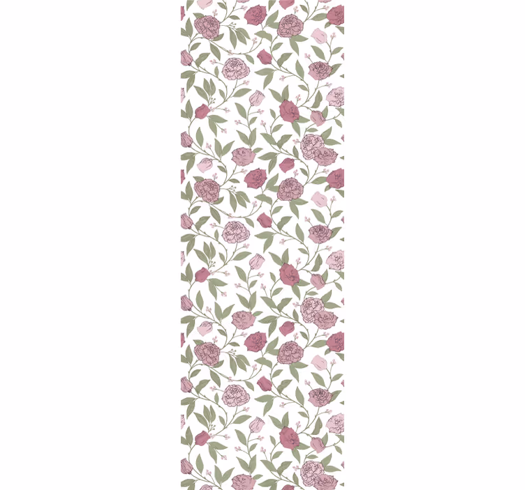 Estore de rolo sala de jantar rosas vintage rosa pálido - TenStickers