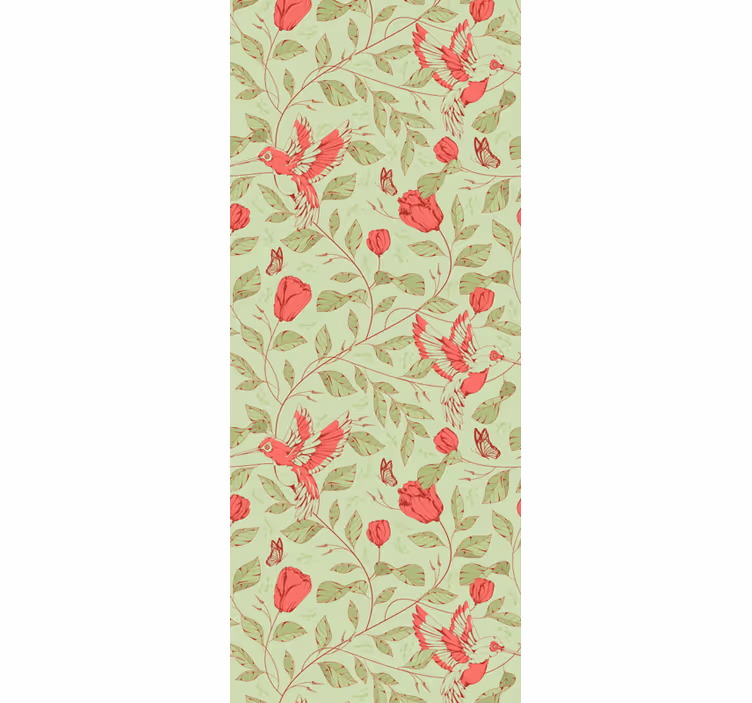 Estore de rolo sala de jantar padrão tulipas vermelhas - TenStickers