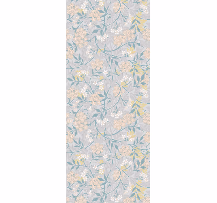 Estore de rolo sala de jantar padrão floral elegante anos 80 - TenStickers