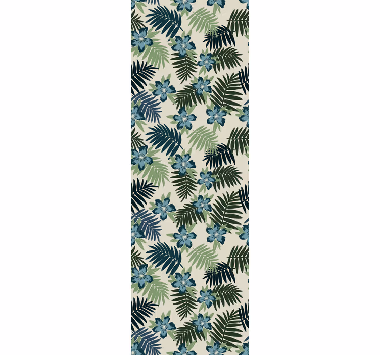Estore de rolo sala de jantar verde e azul tropical - TenStickers