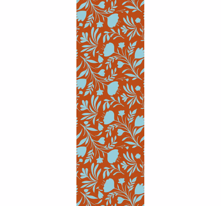 Estore de rolo sala de jantar design original flores azuis - TenStickers