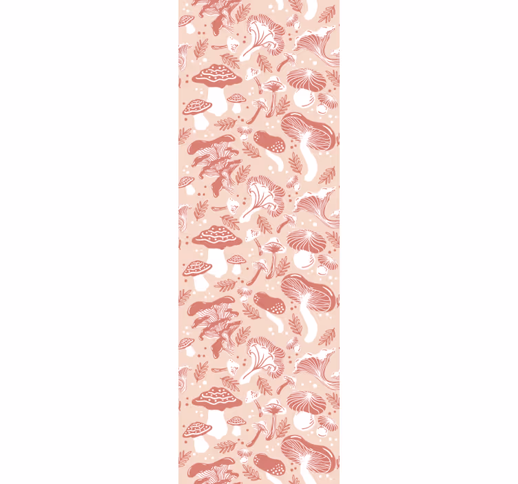 Estore de rolo sala de jantar cogumelos florestais em bege - TenStickers