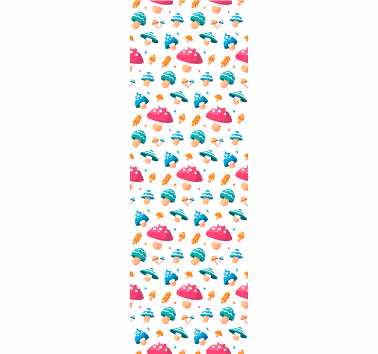 Estore de rolo sala de jantar cogumelos coloridos - TenStickers