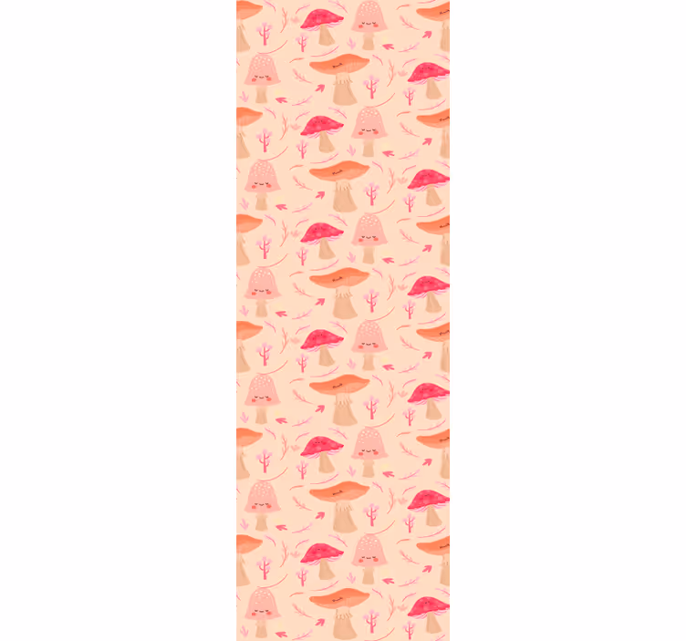 Estore de rolo sala de jantar cogumelos clássicos felizes - TenStickers