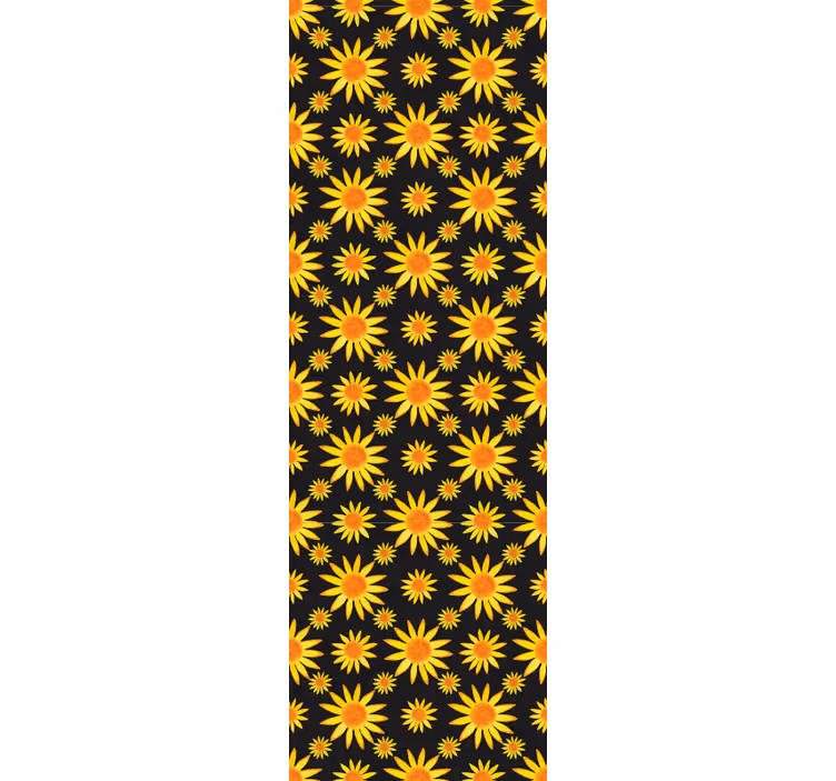 Estore de rolo sala de jantar girassol fundo preto - TenStickers